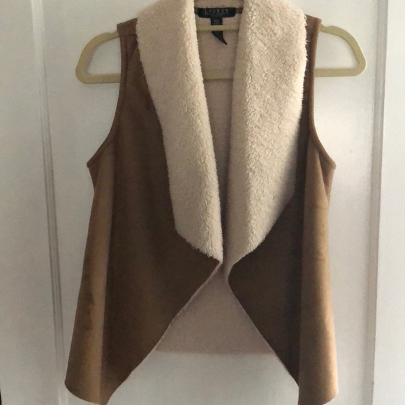 ralph lauren shearling vest